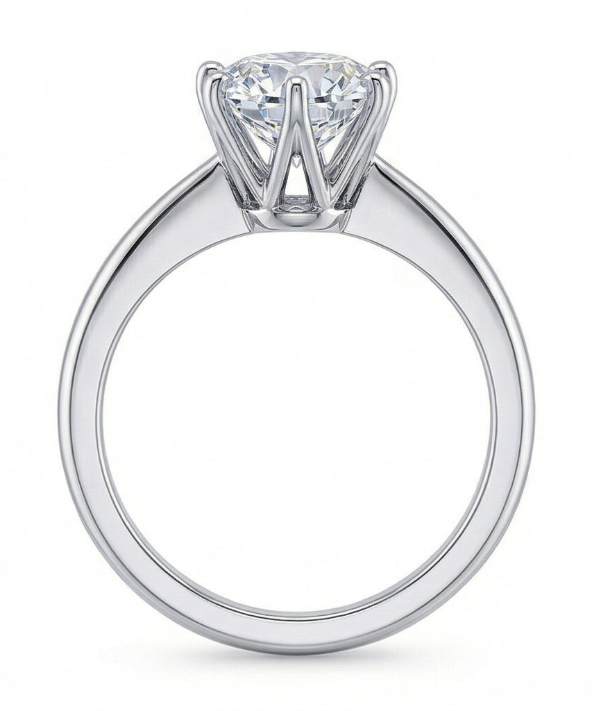 vero round diamante 1.25carati fede eternity vista dall'alto