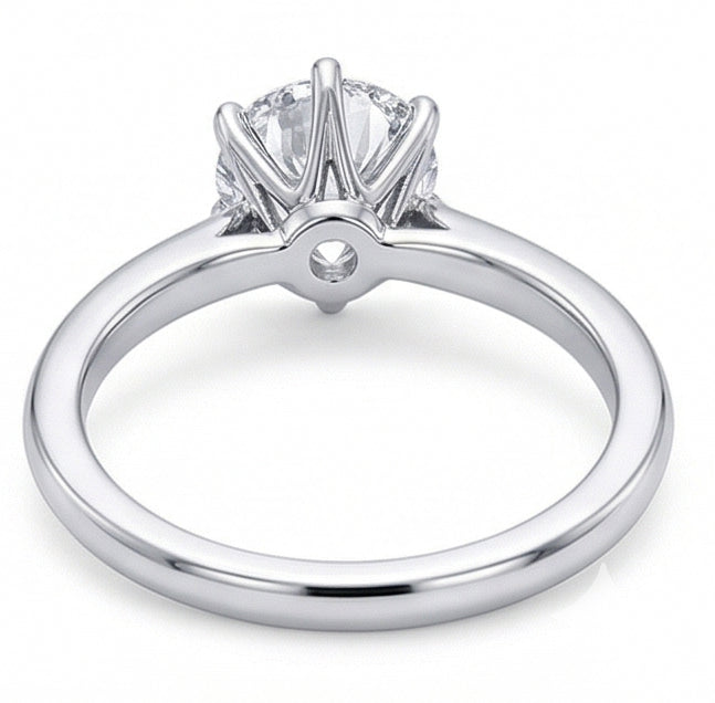 vero round diamante 1.25carati fede eternity su bianco
