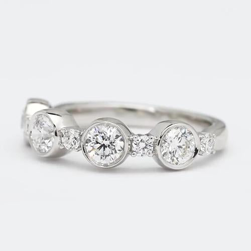 vero round diamante 2.25carati fede eternity angolo laterale