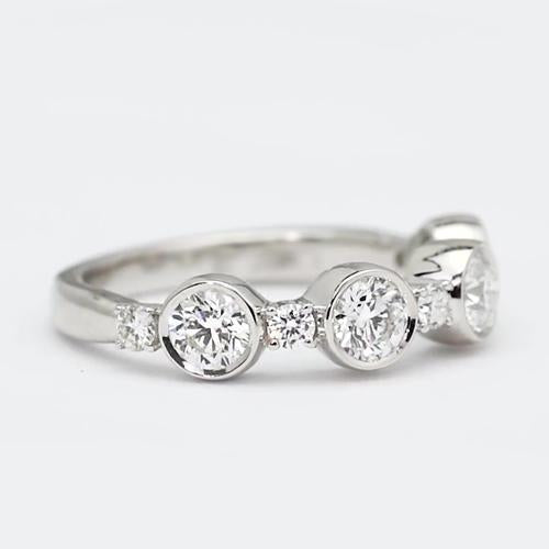 vero round diamante 2.25carati fede eternity vista frontale