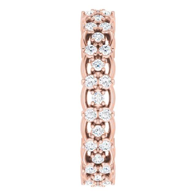 Fede Nuziale Eternità Gioielli In Oro Rosa Con Vero Diamanti Rotondi Da 1.50 Carati