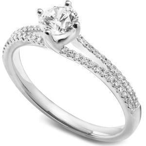 Fede Nuziale In Oro 14K Con Genuino Diamanti Taglio Brillante Rotondo Da 3.75 Ct