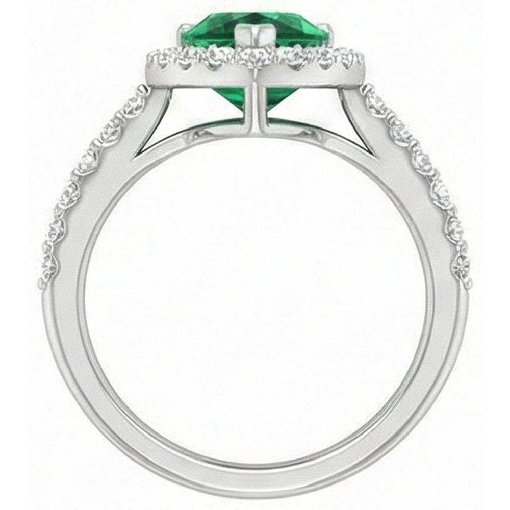 vero round diamante 9.50carati fede eternity su bianco