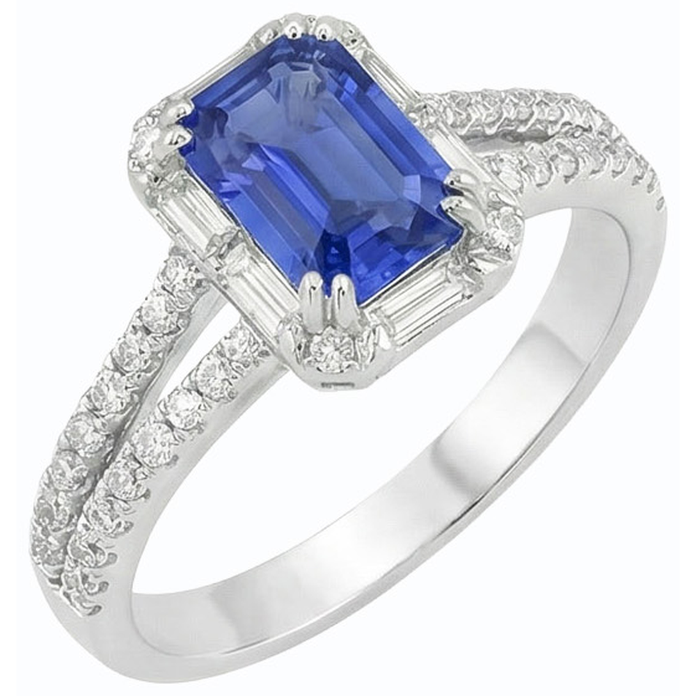 vero baguette diamante 3carati fede eternity angolo laterale