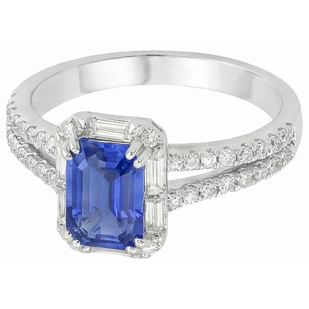 vero baguette diamante 3carati fede eternity dettaglio ravvicinato