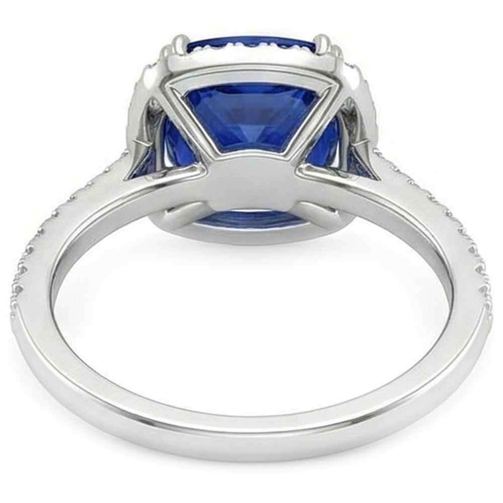 vero round diamante 3.50carati fede eternity vista di profilo