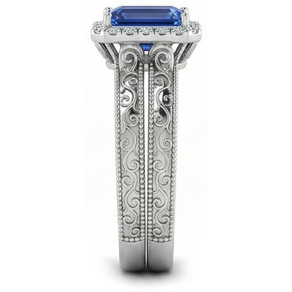 vero round diamante 2.50carati fede eternity vista dall'alto