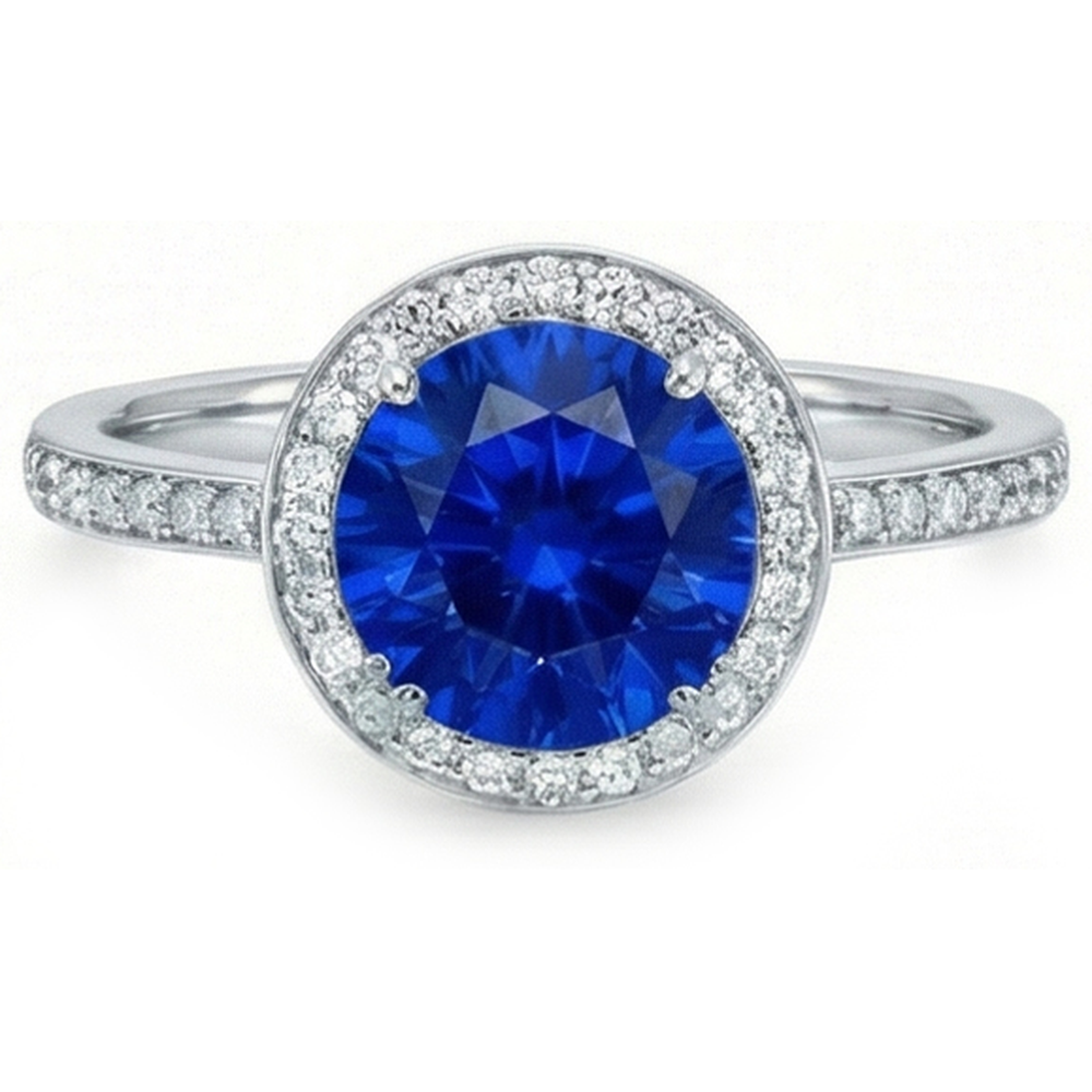 vero round diamante 3carati fede eternity angolo laterale