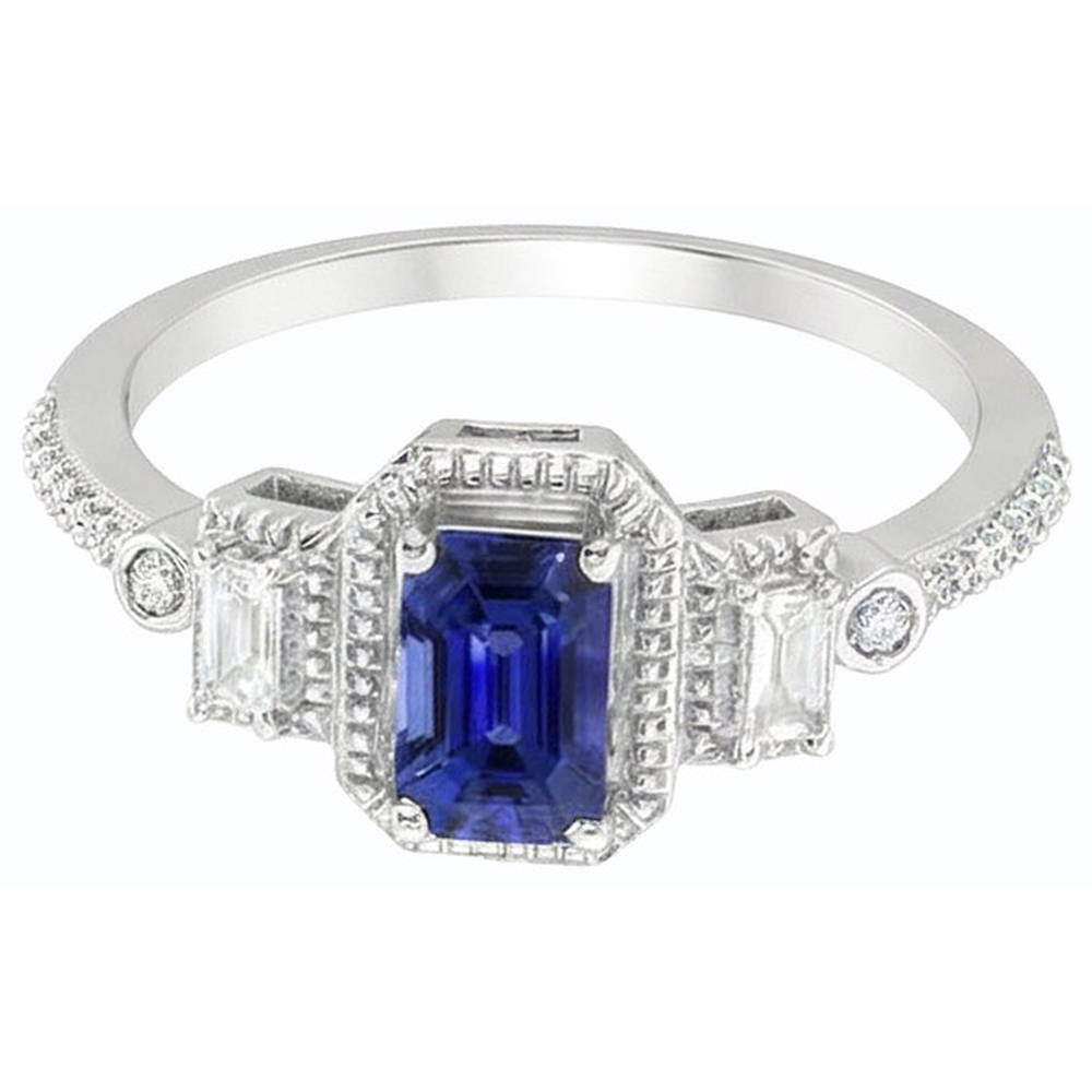 vero baguette diamante 2.50carati fede eternity dettaglio ravvicinato
