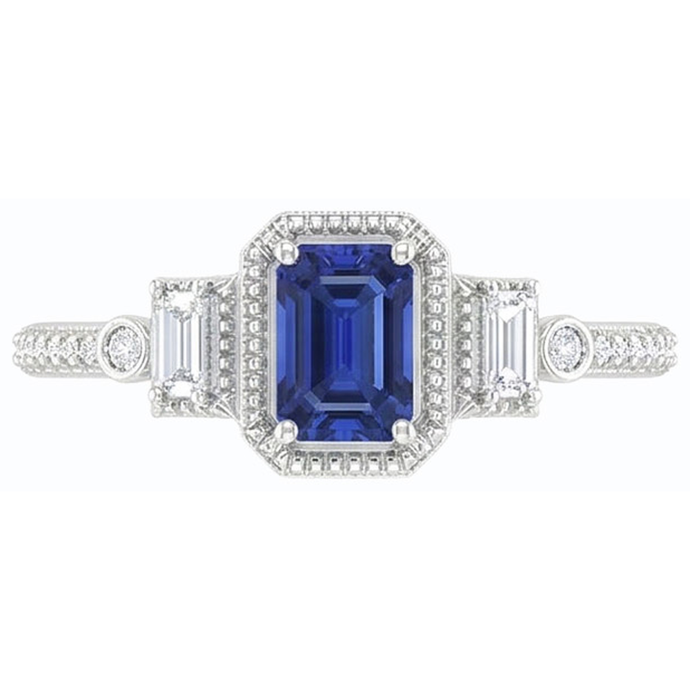 vero baguette diamante 2.50carati fede eternity angolo laterale