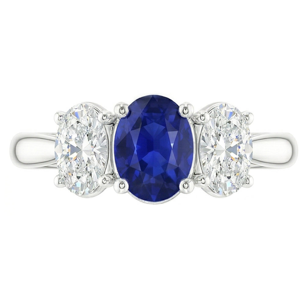 vero oval diamante 2.50carati fede eternity angolo laterale