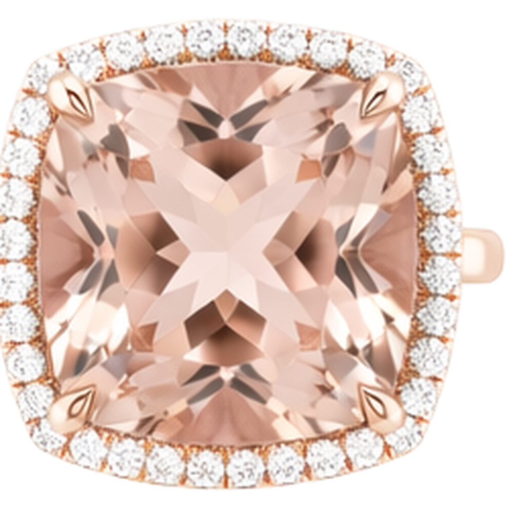 vero round morganite 22.50carati fede eternity angolo laterale