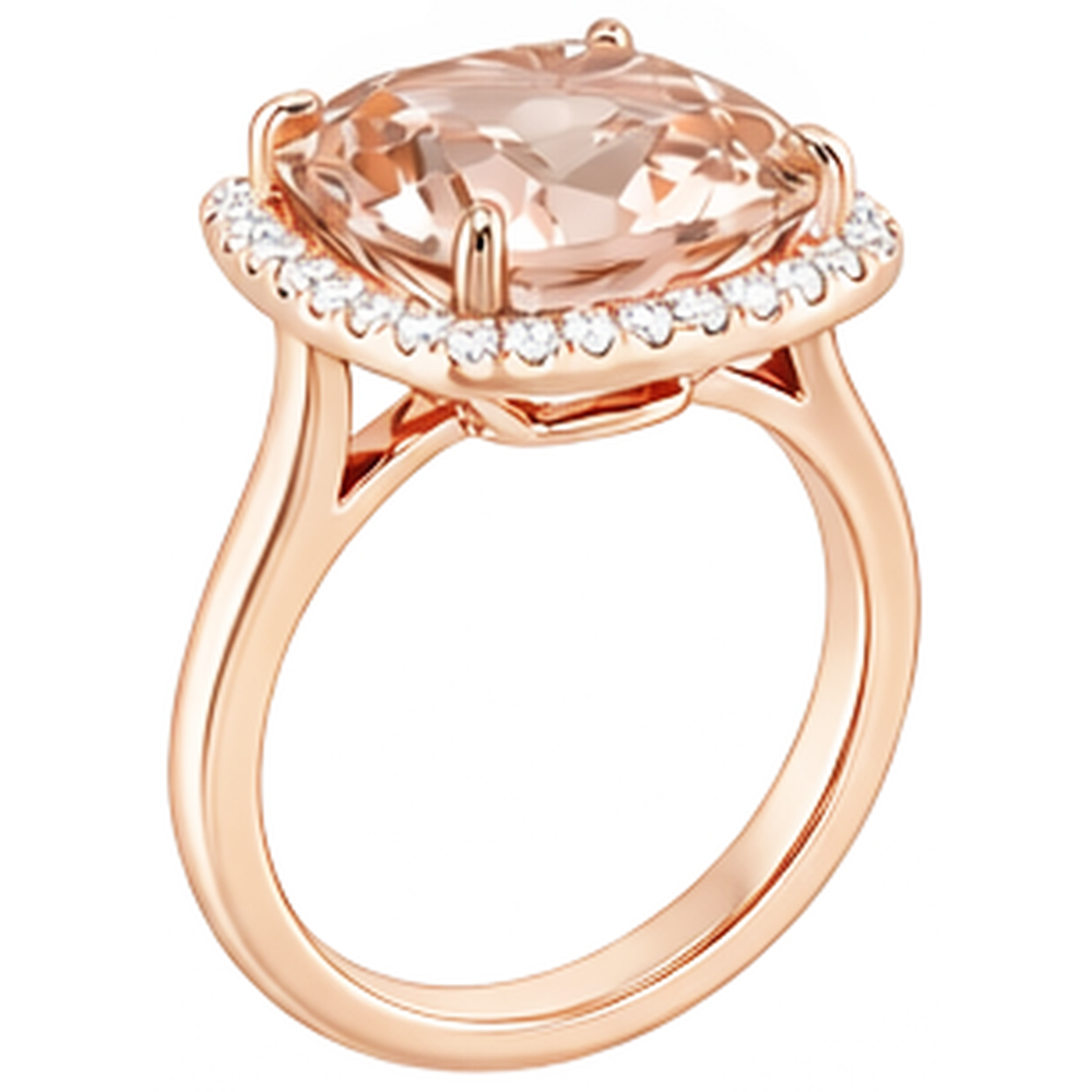 vero round morganite 22.50carati fede eternity vista dall'alto