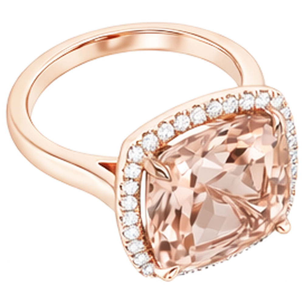 vero round morganite 22.50carati fede eternity vista di profilo