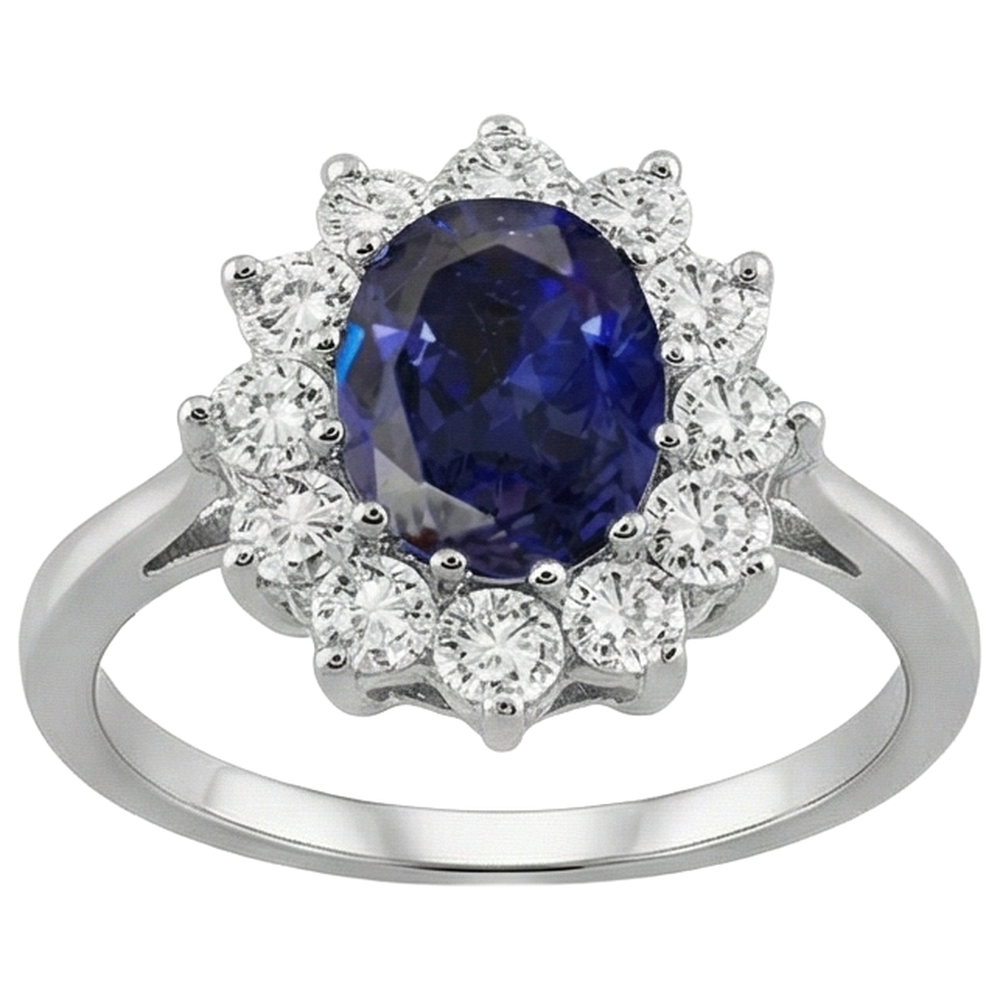 vero round tanzanite 14carati fede eternity dettaglio ravvicinato