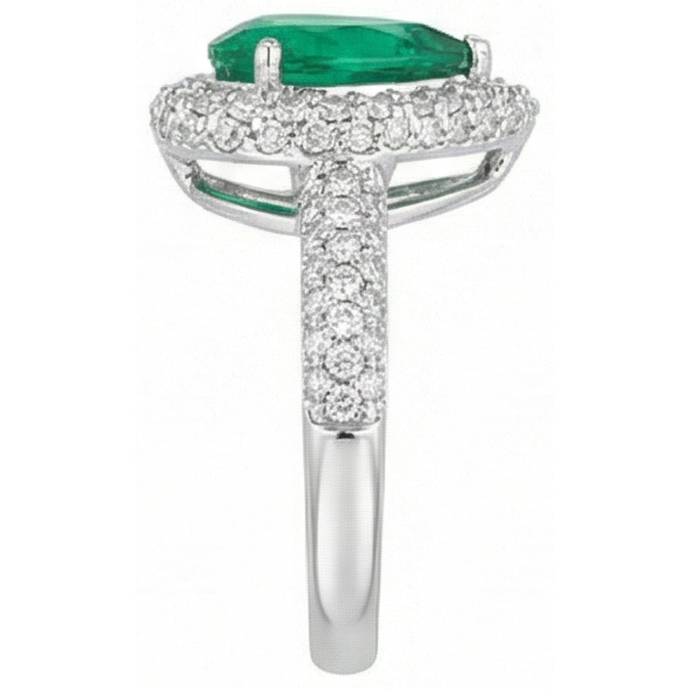 vero round diamante 7.35carati fede eternity su bianco