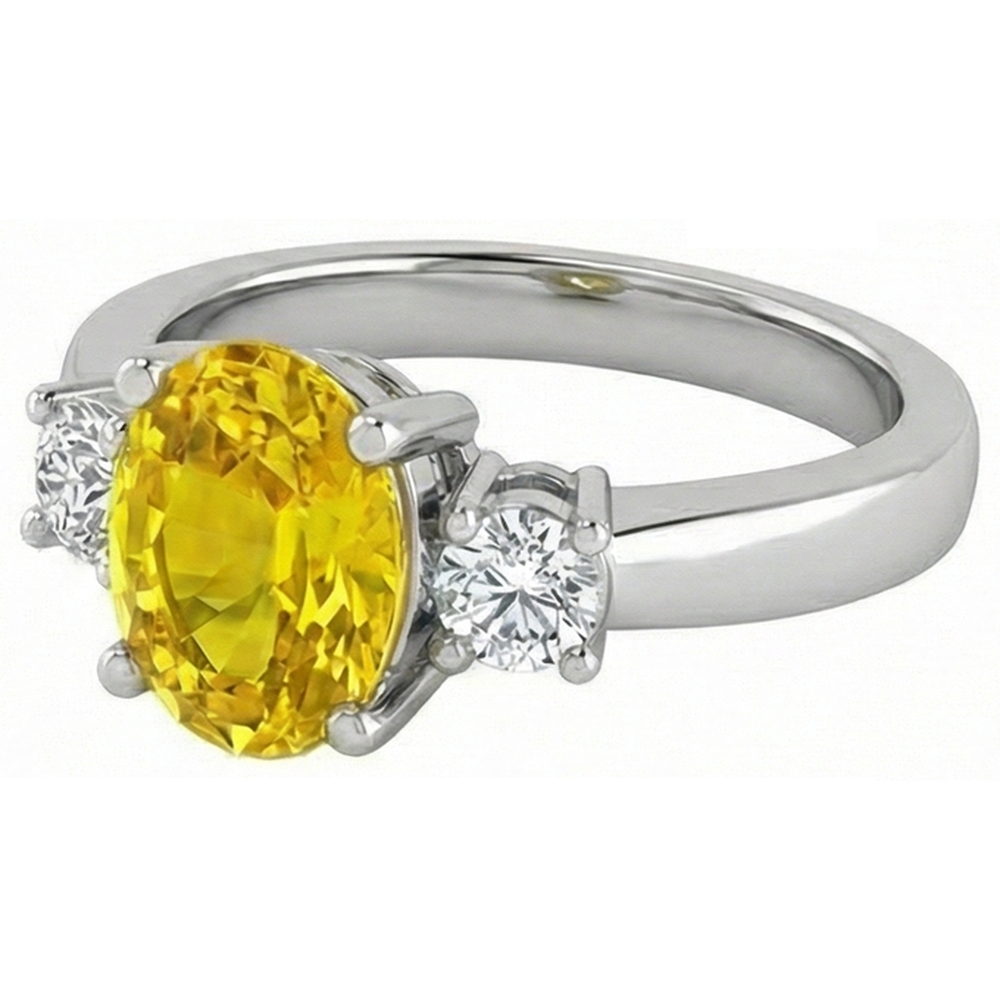 vero round diamante 3.70carati fede eternity vista di profilo