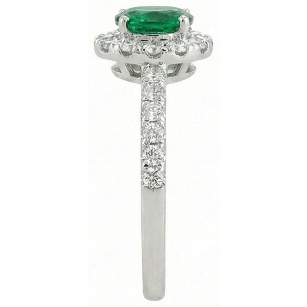 vero round diamante 3.85carati fede eternity vista di profilo