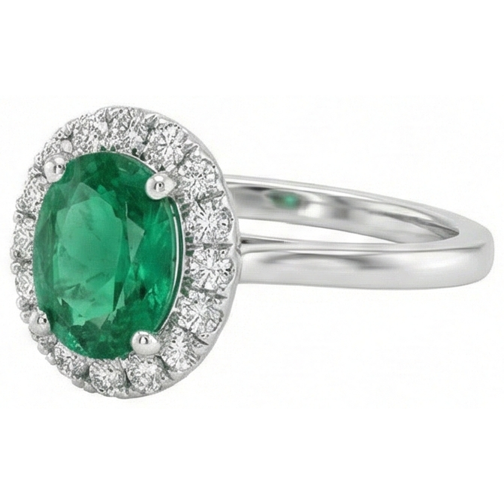 vero round diamante 3.2carati fede eternity vista dall'alto