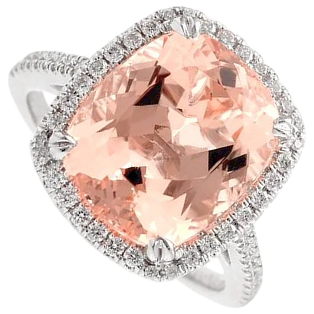 Fede nuziale in oro bianco 14K con diamanti grandi 23.05 ct