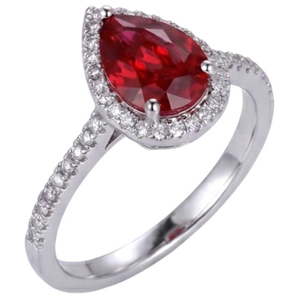 vero pear diamante 3.45carati fede eternity angolo laterale