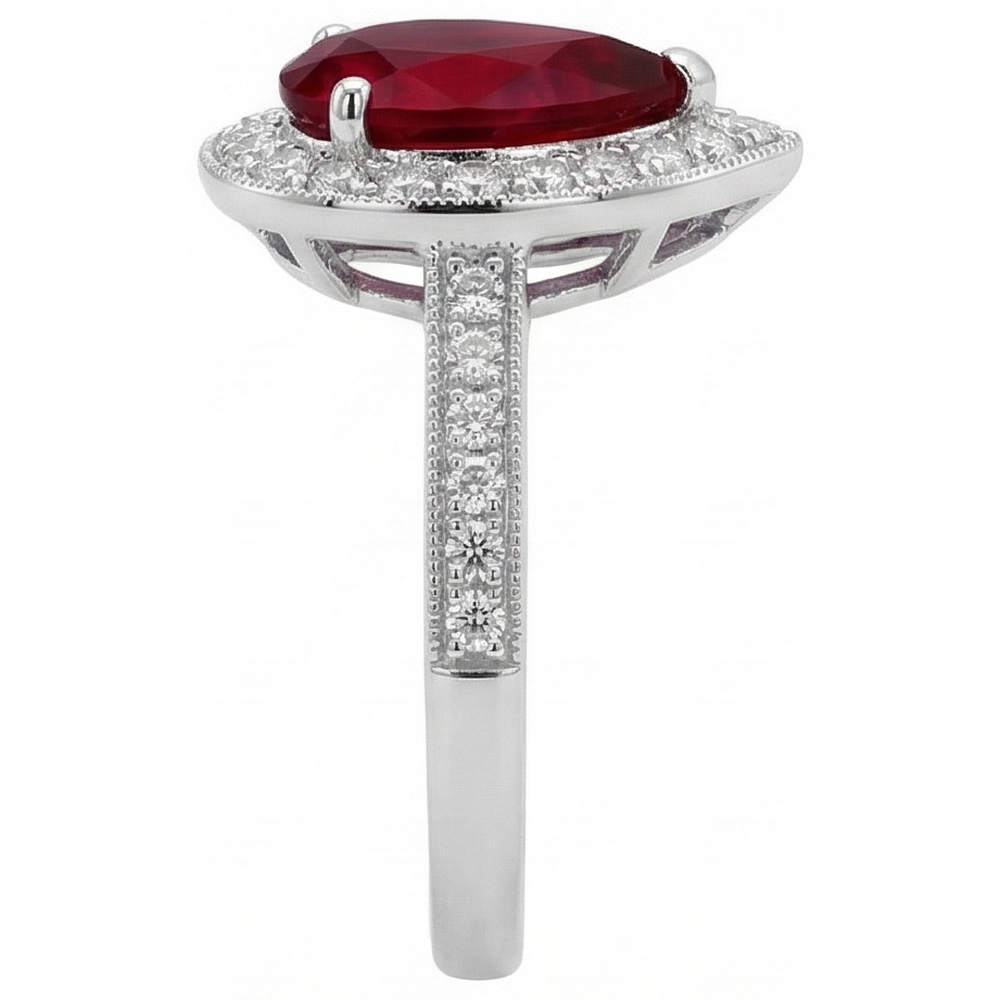 vero round diamante 3carati fede eternity vista di profilo