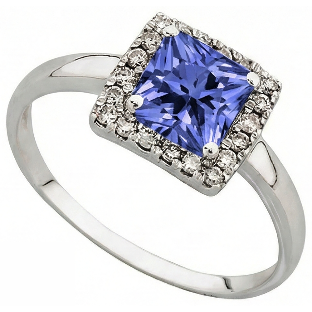 vero round tanzanite 2.15carati fede eternity vista dall'alto