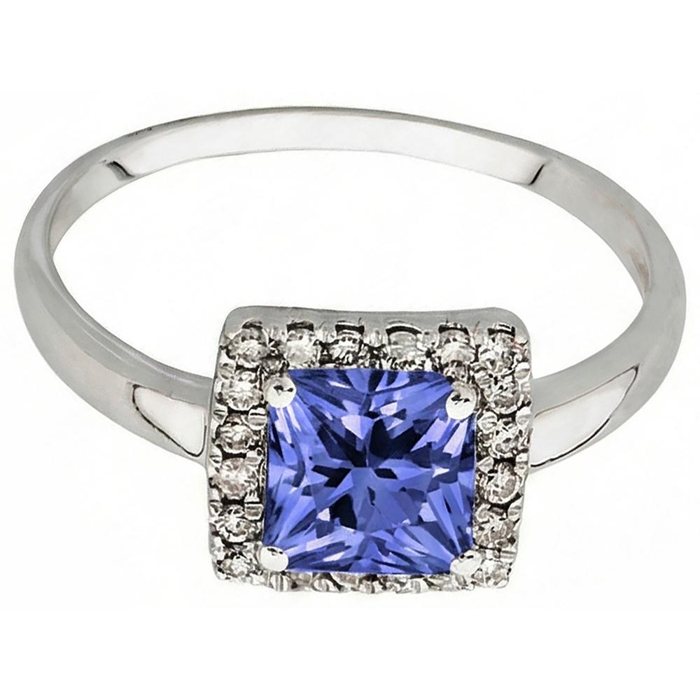 vero round tanzanite 2.15carati fede eternity angolo laterale