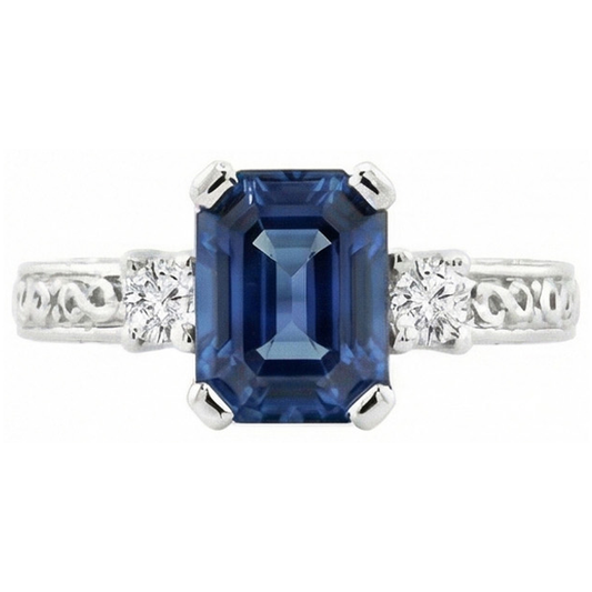 vero round diamante 3.15carati fede eternity angolo laterale