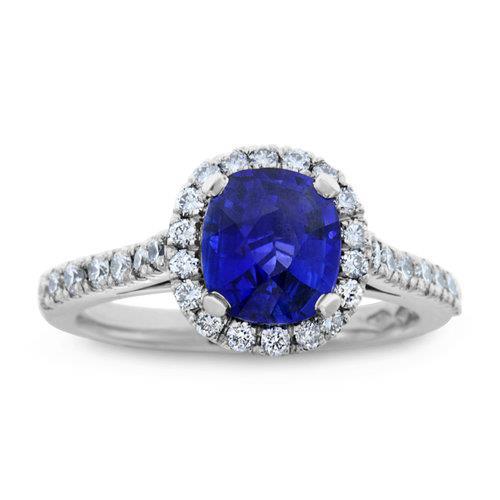 Fede nuziale in oro bianco 14 carati con zaffiro di Ceylon e diamanti da 3.25 carati - harrychadent.it