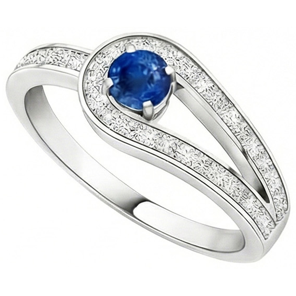 vero round diamante 3.40carati fede eternity vista frontale
