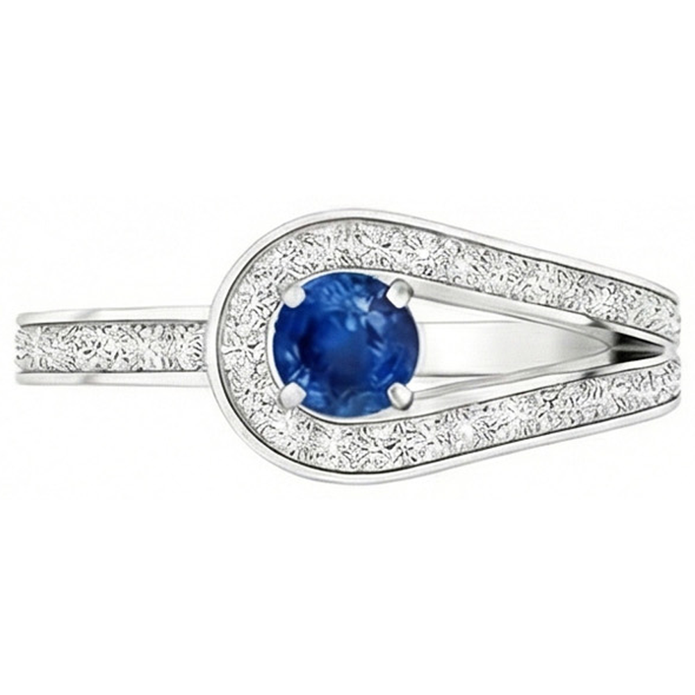 vero round diamante 3.40carati fede eternity angolo laterale