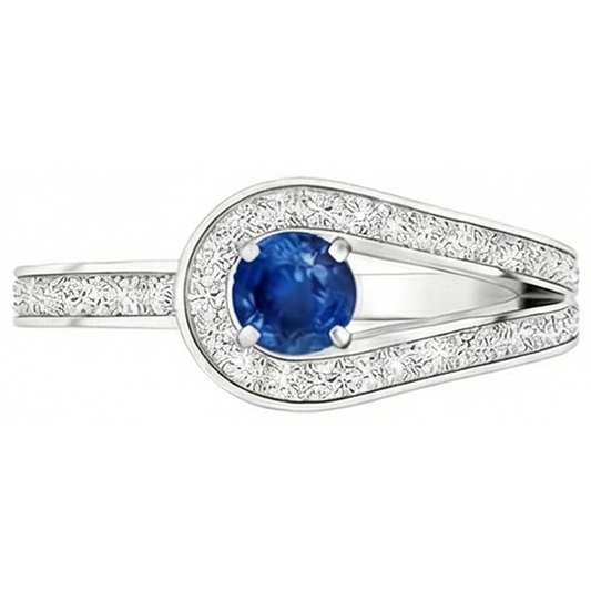 vero round diamante 3.40carati fede eternity angolo laterale