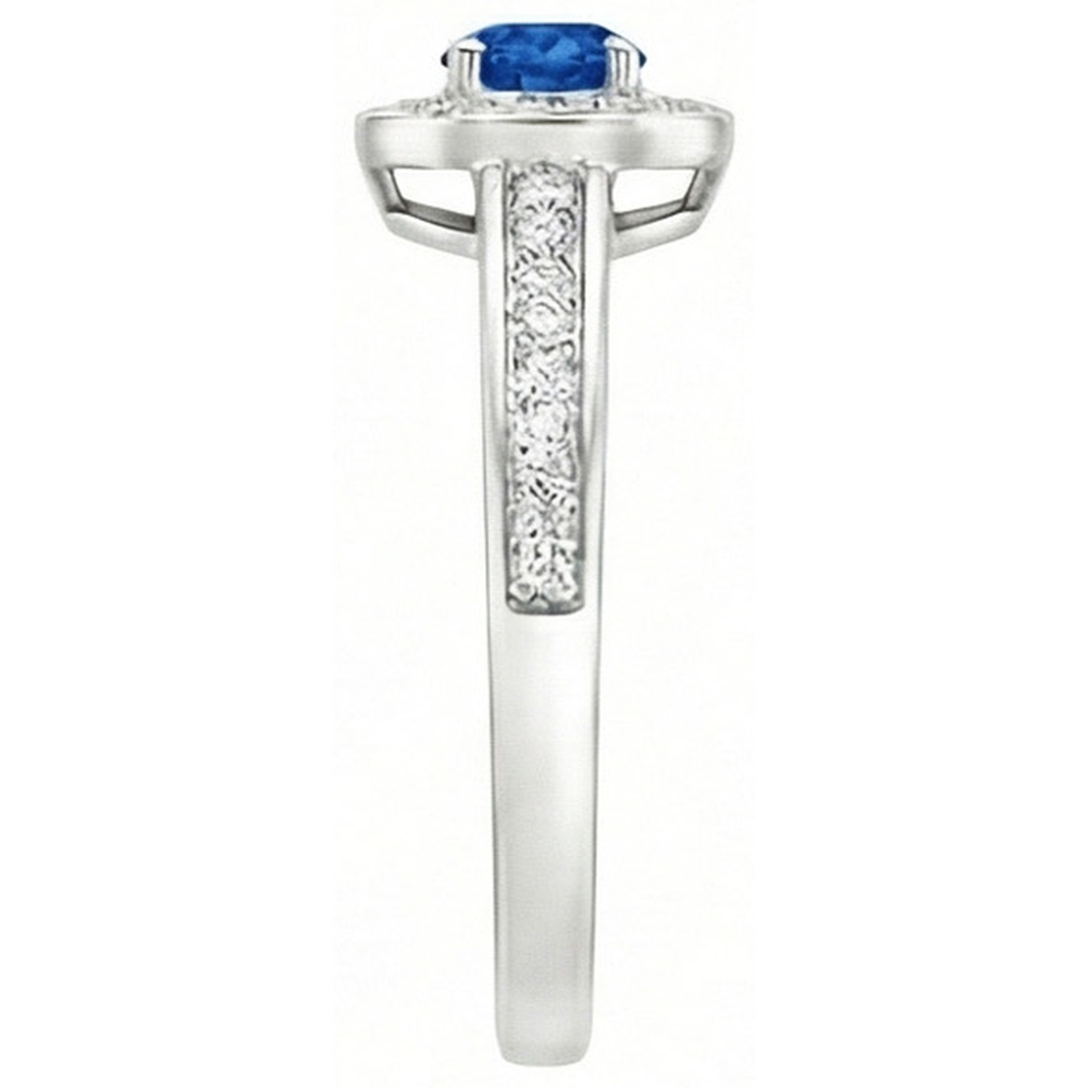 vero round diamante 3.40carati fede eternity vista di profilo