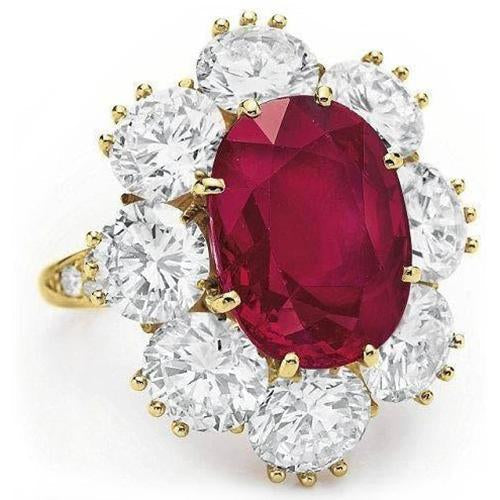Fede nuziale in oro bianco 14 kt con zaffiro rosso da 4.75 ct con diamanti - harrychadent.it