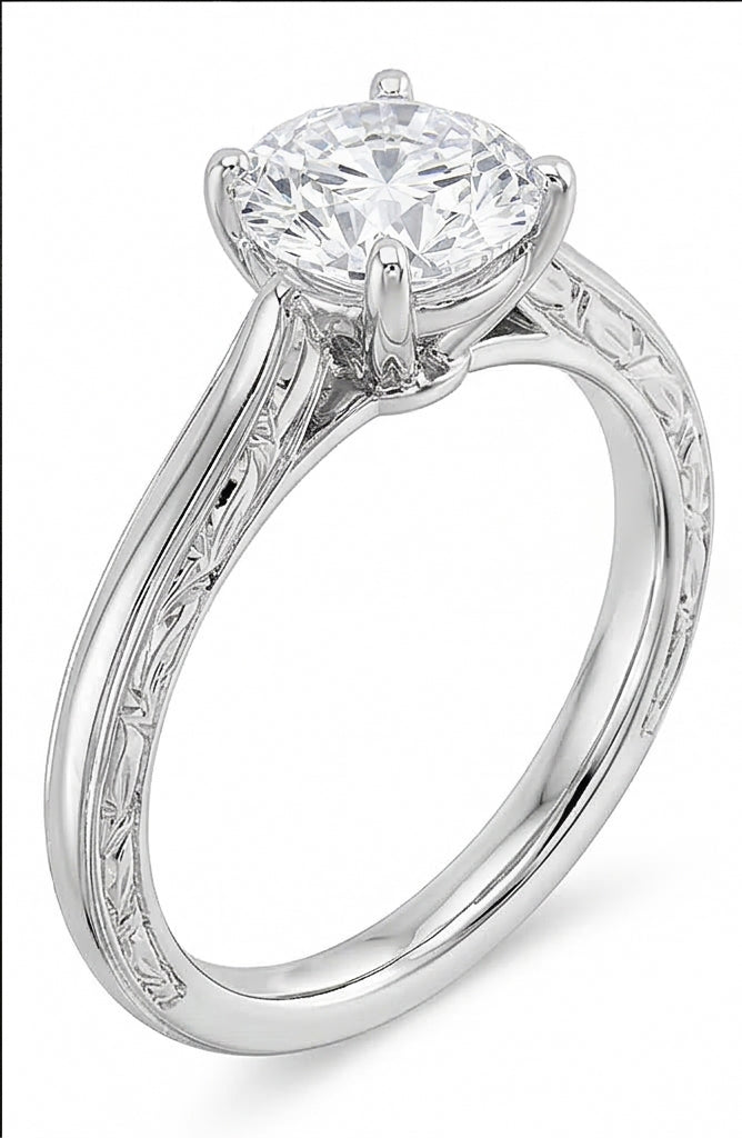 vero round diamante 3carati fede eternity vista dall'alto