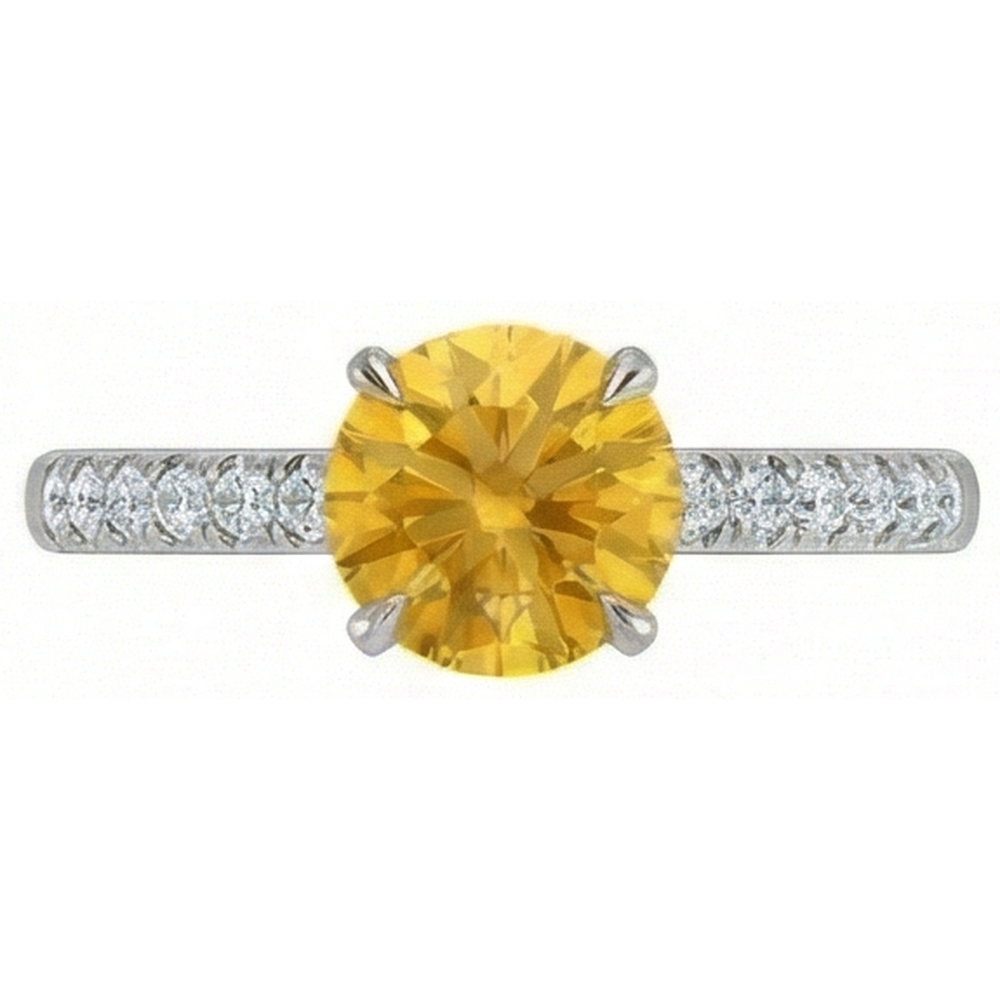 vero round diamante 3.50carati fede eternity vista frontale