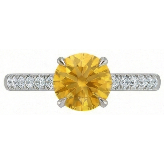 vero round diamante 3.50carati fede eternity vista frontale