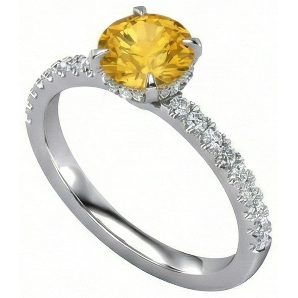 vero round diamante 3.50carati fede eternity angolo laterale