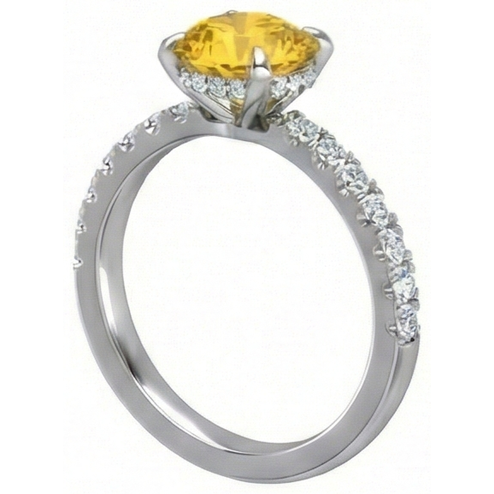 vero round diamante 3.50carati fede eternity vista dall'alto