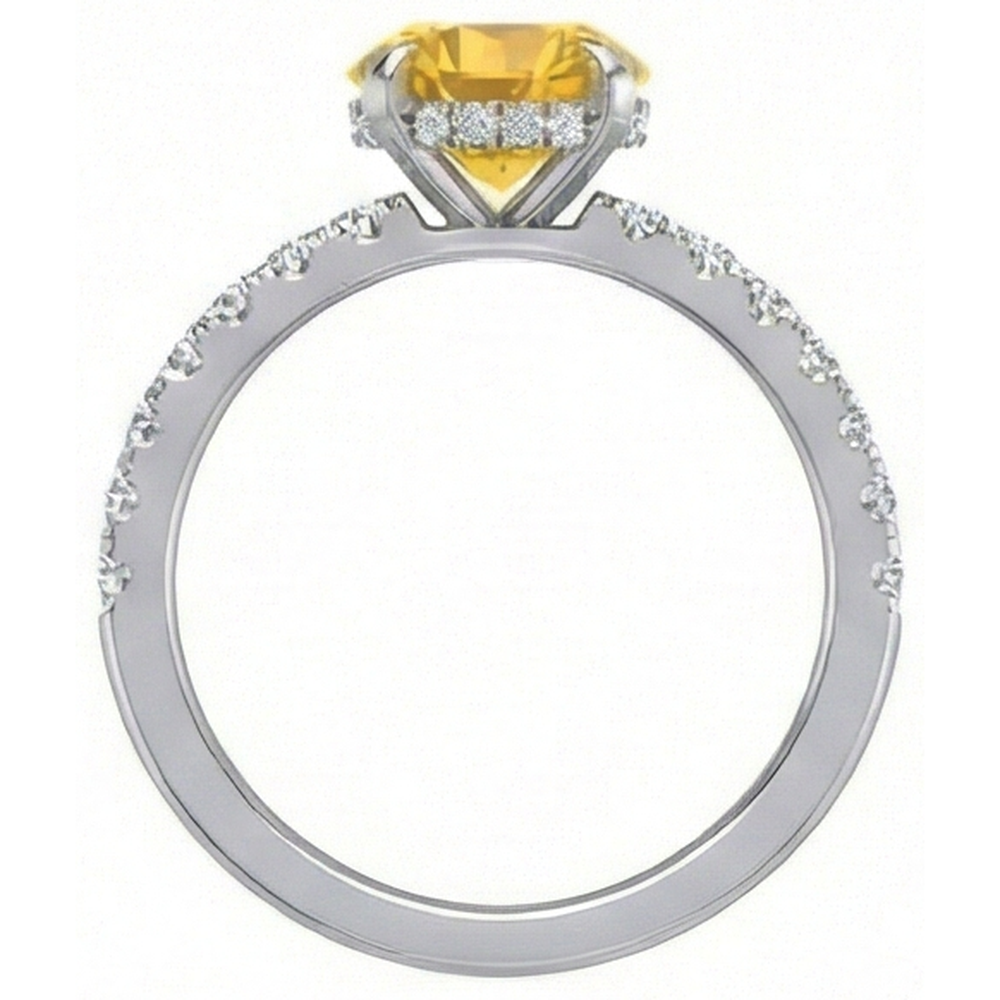 vero round diamante 3.50carati fede eternity su bianco