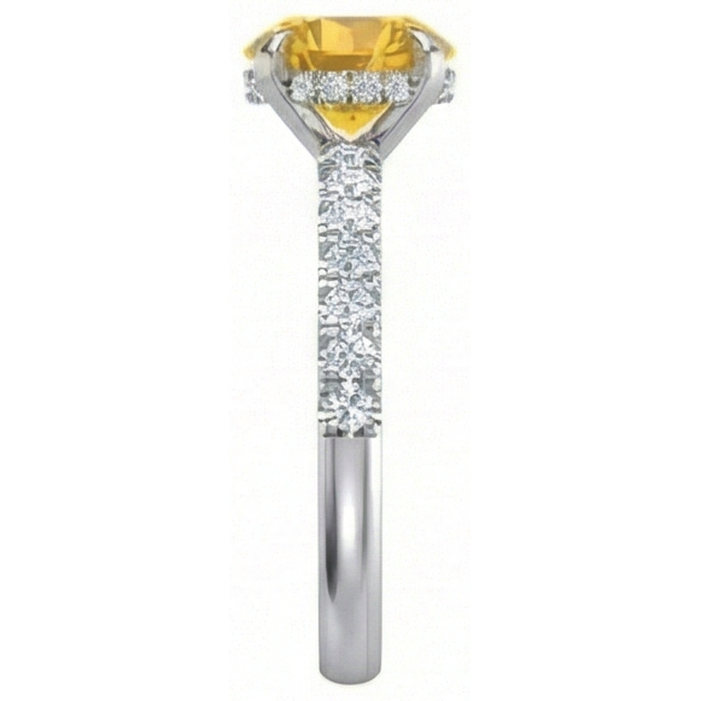 vero round diamante 3.50carati fede eternity con accenti diamanti