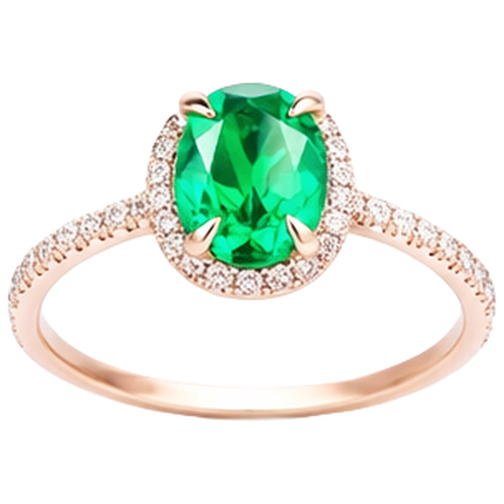 Fede nuziale verde smeraldo e diamante 5.45 carati