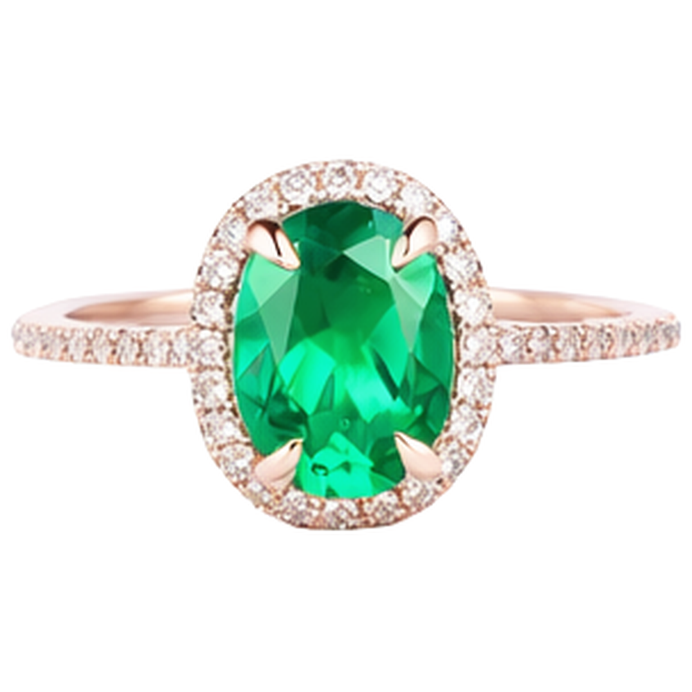 Fede nuziale verde smeraldo e diamante 5.45 carati