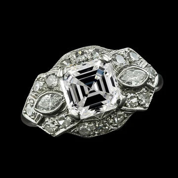 Fede Nuziale Asscher & Marquise Old Miner Vero Diamond 6.50 Carati