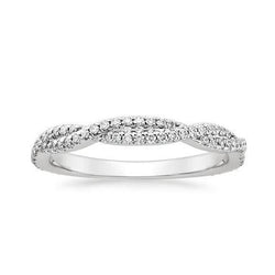 Fede Nuziale Con Vero Diamanti A Taglio Rotondo Scintillante Da 2,4 Ct