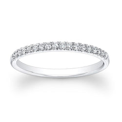 Fede Nuziale In Oro Bianco 14K Con Naturale Diamante Taglio Brillante Rotondo Da 2,70 Ct