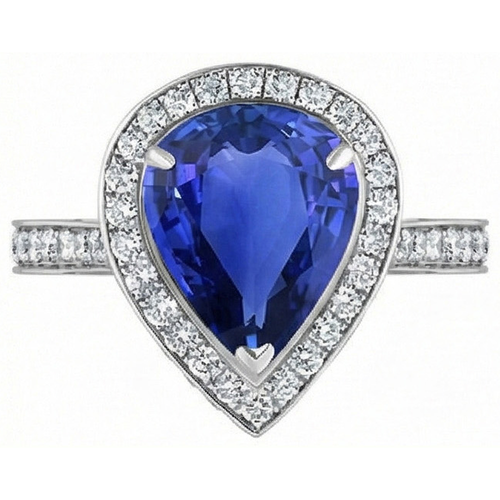vero round diamante 4.50carati anello vista dall'alto