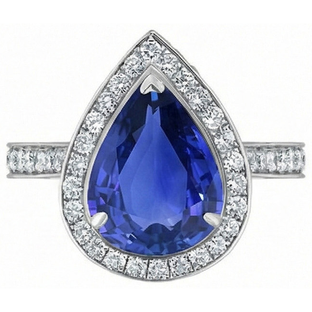 vero round diamante 4.50carati anello vista di profilo