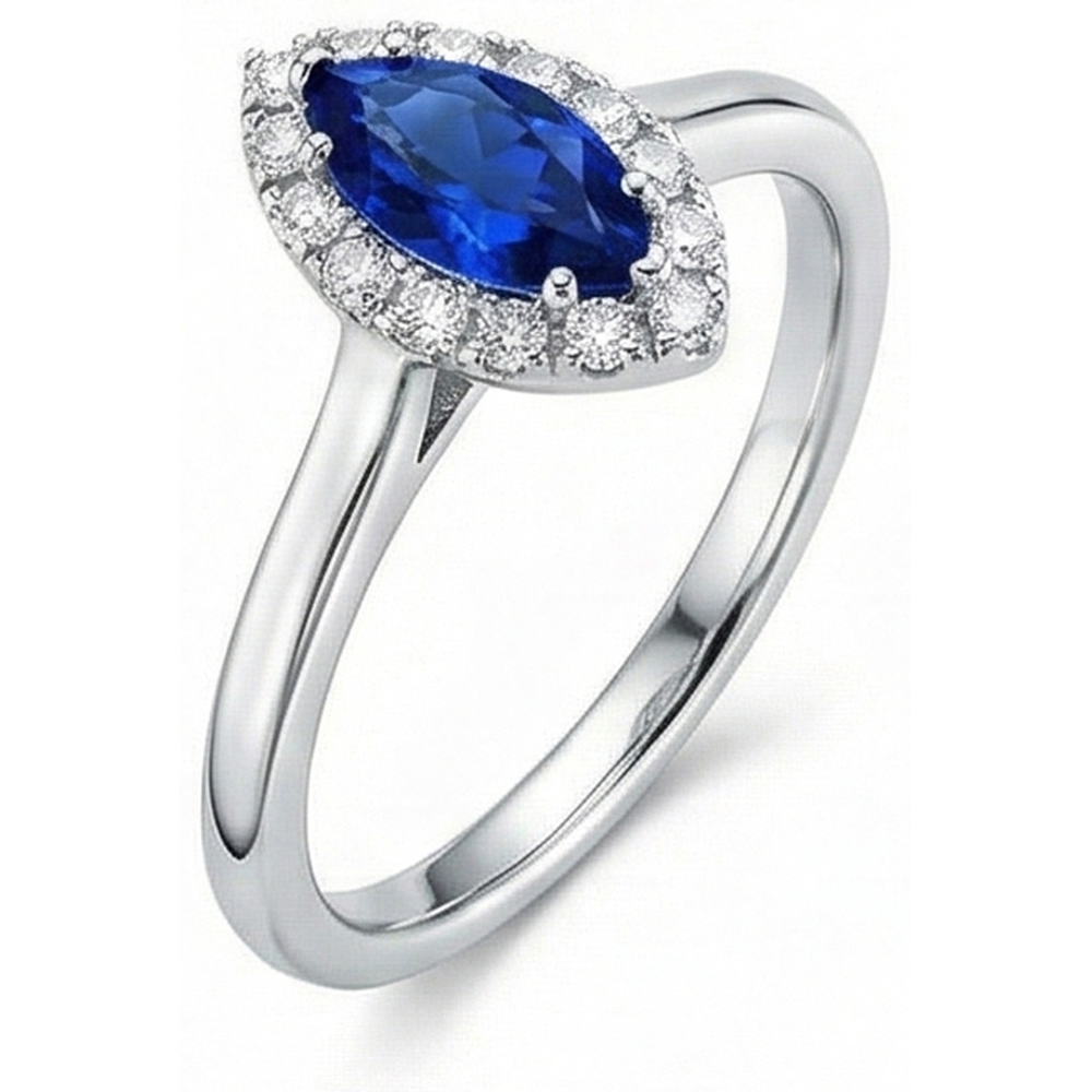 vero marquise diamante 2carati anello dettaglio ravvicinato